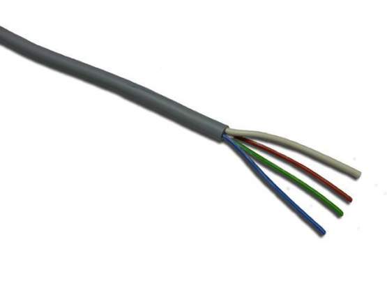 RGB-Kabel 4-adrig, grau (3x0,25qmm & 1x0,75qmm) 