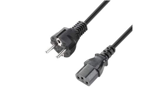 Adam Hall Cables 8101 KA 0100 - Kaltgerätekabel CEE 7/7 - C13 1 m 