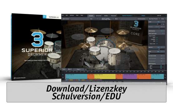 ToonTrack Superior Drummer 3 (Download/Licence Key) Schulversion/EDU 