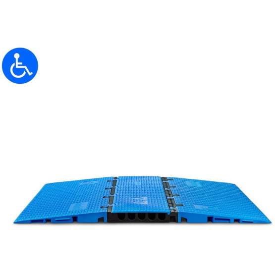 Defender Midi 5 2D Set blau Modulsystem für Rollstuhlrampe und barrierefreien Übergang 