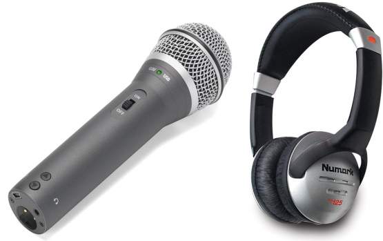 Samson Q2U USB-XLR Dynamic Microphone + Kopfhörer Bundle 