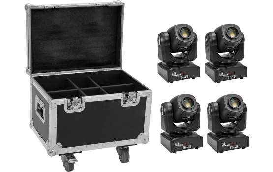 Eurolite Set 4x LED TMH-S60 Moving-Head-Spot + Case 