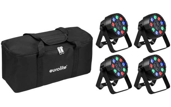 Eurolite Set 4x AKKU Mini PARty RGBW Spot MK2 + Soft-Bag 