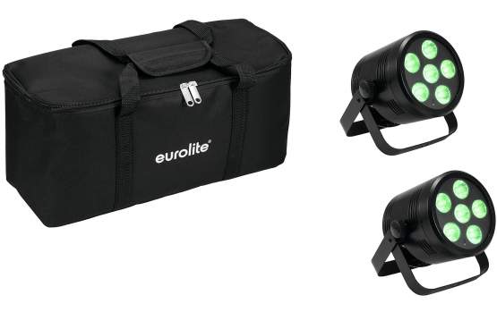 Eurolite Set 2x AKKU PAR 6 QCL + Soft-Bag 