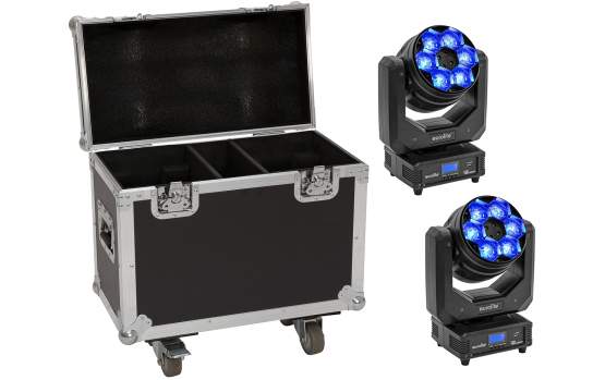 Eurolite Set 2x LED TMH-H240 Beam/Wash/Flowereffekt + Case 