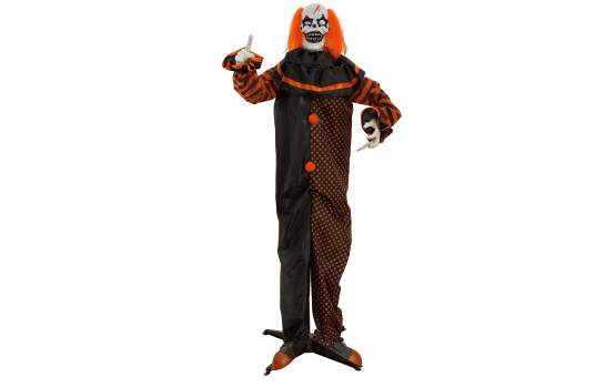 Europalms Halloween Figur Pop-Up Clown, animiert, 180cm 