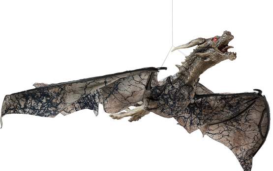 Europalms Halloween Flying Dragon, animiert, braun, 120cm 
