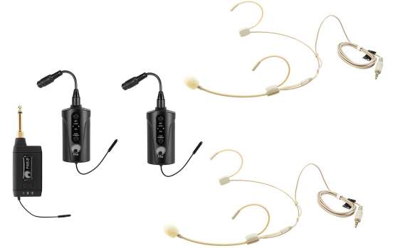 Omnitronic Set FAS TWO + 2x BP + 2x Headset 660-690Mhz 