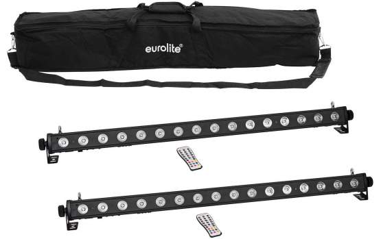 Eurolite Set 2x LED PIX-16 QCL Leiste + Soft-Bag 