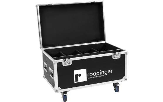 Roadinger Flightcase 4x LED IP Atmo Blinder 9 