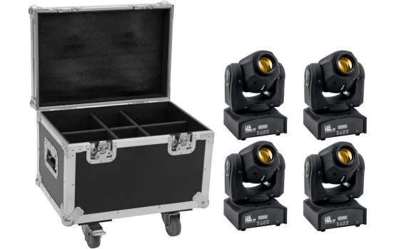 Eurolite Set 4x LED TMH-17 Spot + Case mit Rollen 