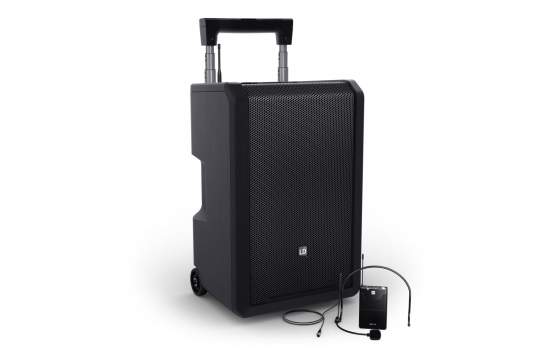 LD Systems ANNY® 10 BPH B5 - 10" Mobiler Bluetooth® PA-Lautsprecher mit Akku, Mixer und 1x Headset-Mikrofon (inkl. Taschensender) 