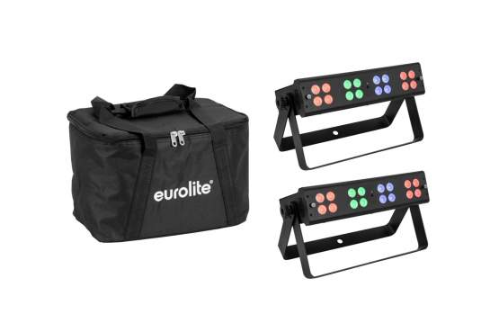 Eurolite Set 2x LED Silent Bar 16x4W RGB/WW + Soft-Bag 