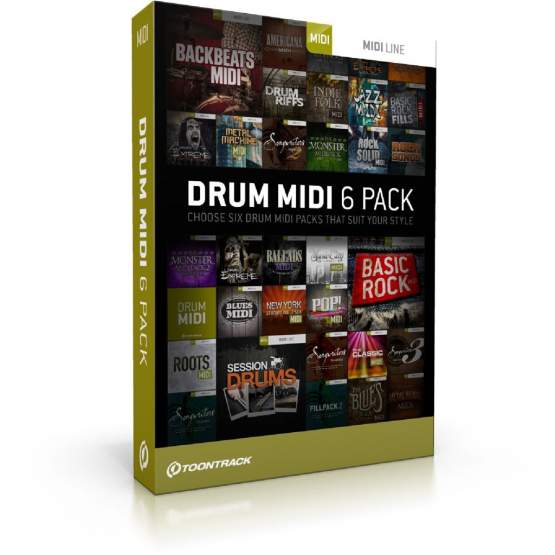 ToonTrack Drum MIDI 6 Pack (Licence Key) 