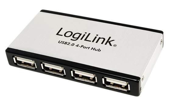 LogiLink USB 2.0 4-Port HUB, Aluminium 