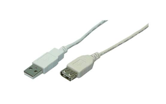 LogiLink Kabel USB 2.0 Verlängerung A Stecker -> A Buchse grau 5,00 Meter 