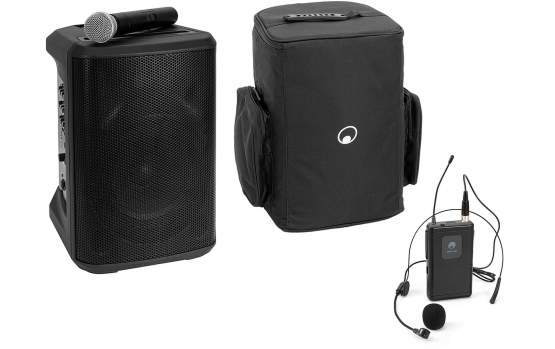Omnitronic Set PORTY-8A Drahtlos-PA-System + Taschensender inkl. Headset + Soft-Bag 