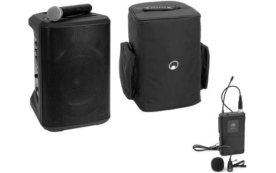 Omnitronic Set PORTY-8A Drahtlos-PA-System + Taschensender inkl. Lavaliermikrofon + Soft-Bag 