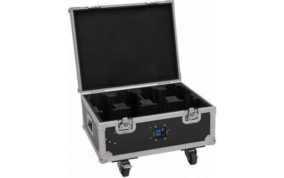 Roadinger Flightcase 4x AKKU MBT-3 mit Rollen und Ladefunktion 
