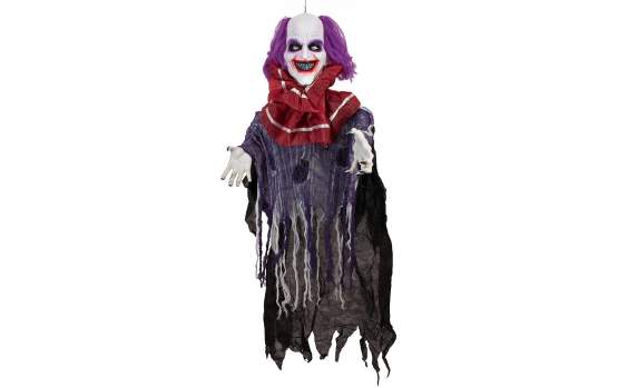 Europalms Halloween Figur Clown Robby, animiert, 120cm 