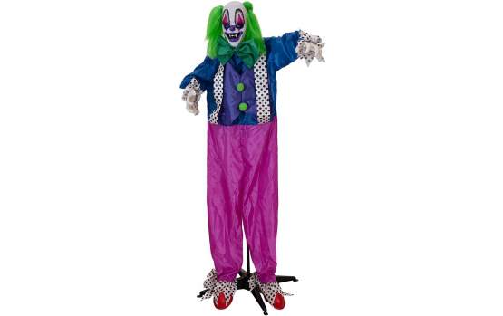 Europalms Halloween Figur Clown Charly, animiert, 164cm 