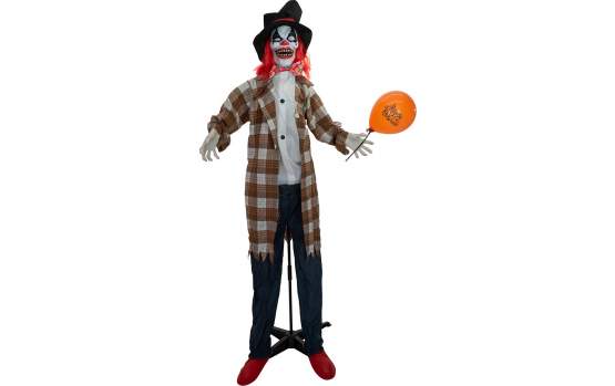 Europalms Halloween Figur Clown Hatty, animiert, 185cm 