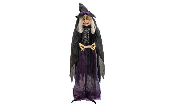 Europalms Halloween Figur Hexe Marie, animiert, 180cm 