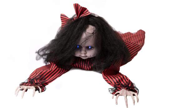 Europalms Halloween Figur kriechend Mathilda, animiert, 110cm 
