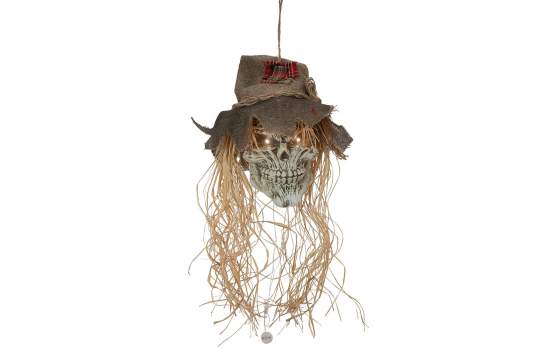Europalms Halloween Vogelscheuchen-Schädel, 70cm 