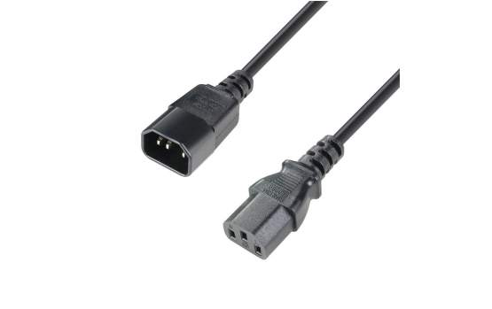 Adam Hall Cables 8101 KE 0200 - Stromverlängerungskabel C14 - C13 2 m 
