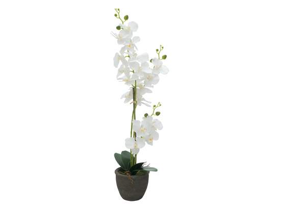 Europalms Orchidee, Kunstpflanze, weiß, 65cm 