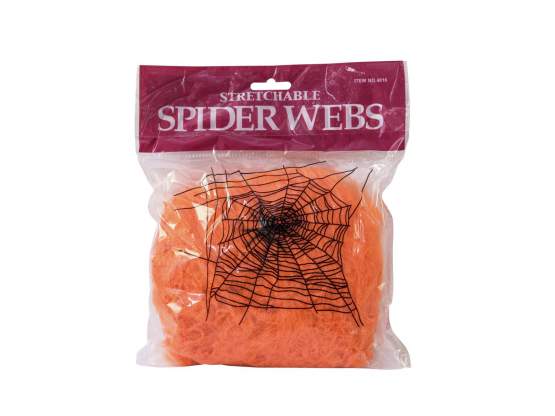 Europalms Halloween Spinnennetz orange 100g UV-aktiv 