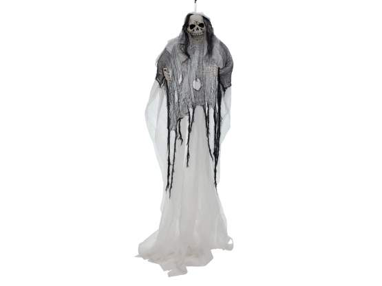 Europalms Halloween Figur Weiße Frau, selbstleuchtend,  210cm 