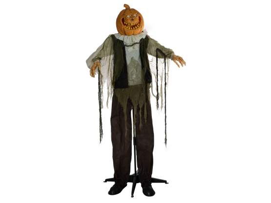 Europalms Halloween Figur Kürbismann, animiert, 170cm 