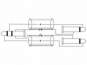 Omnitronic Adapterkabel 3,5 Klinke/2xKlinke 3m, schwarz 