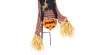 Europalms Halloween Bodenstecker Figur Kürbismann kopfüber, animiert, 153cm 