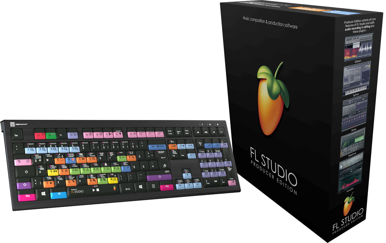 Image Line FL Studio 20 Producer Edition Box & LogicKeyboard FL
